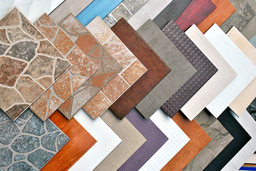 ピグメント（顔料）を使用した建築用カラータイル・デザインとして建築用カラータイル・デザインタイルのプリント原料 Ceramic tilesの印刷見本画像